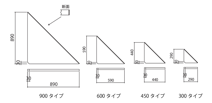 デルタシェルフサイズ図