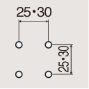 丸穴タイプ25mmピッチ（5mm）（8mm）　5mmタイプ