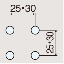 丸穴タイプ25mmピッチ（5mm）（8mm）　5mmタイプ